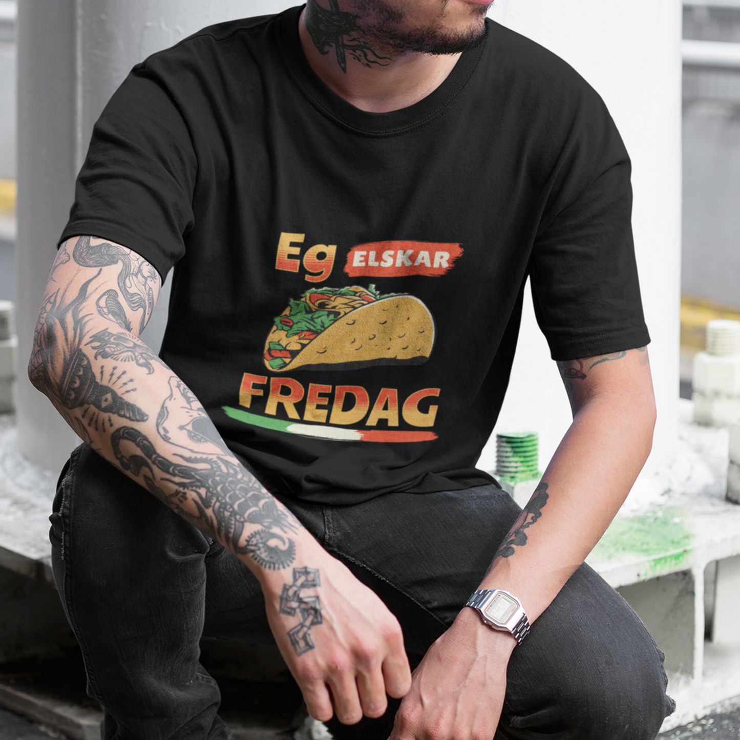 Eg elskar taco fredag | Unisex t-skjorte med klassisk passform