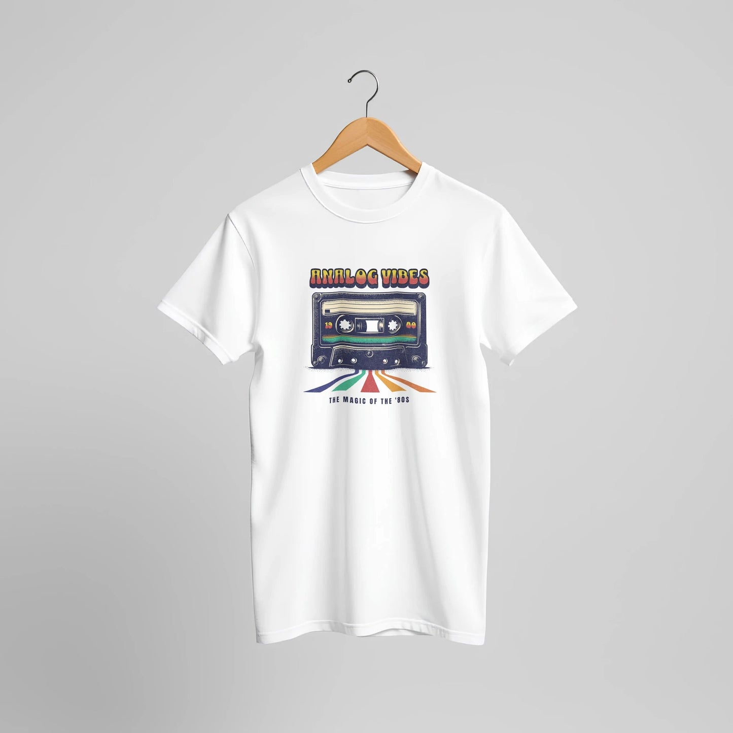 Analog Vibes | Premium herre t - skjorte med figurnær passform - Print Material - Iskyns.no
