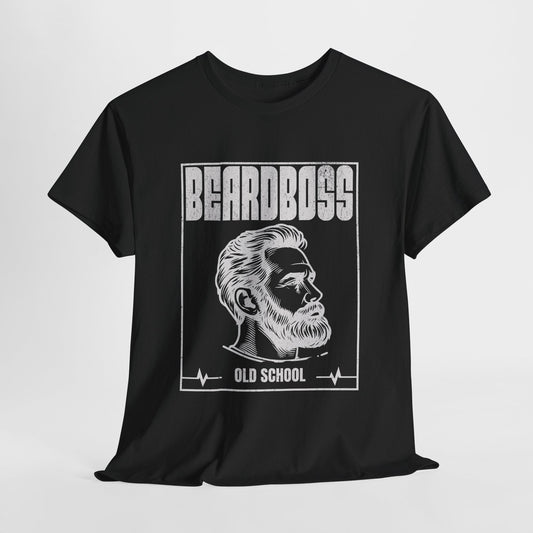 Beardboss – Old School | Humoristisk herre t - skjorte for skjeggelskere - T-Shirt - Iskyns.no