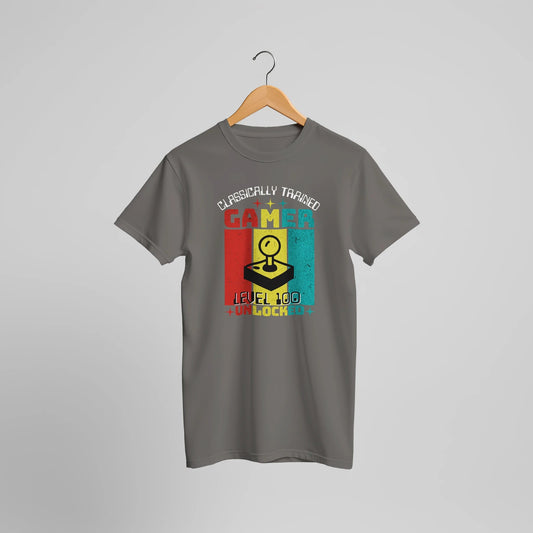 Classically trained gamer | Premium herre t - skjorte med figurnær passform - Print Material - Iskyns.no