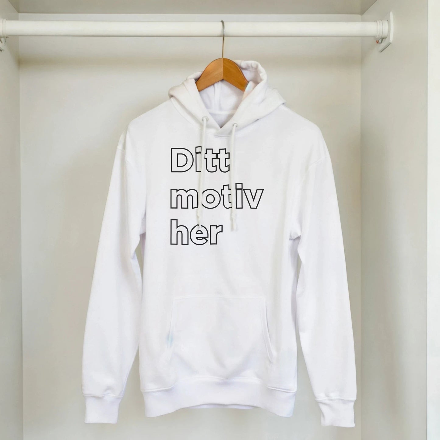 Design din egen hettegenser | Unisex hettegenser med klassisk passform - Print Material - Iskyns.no