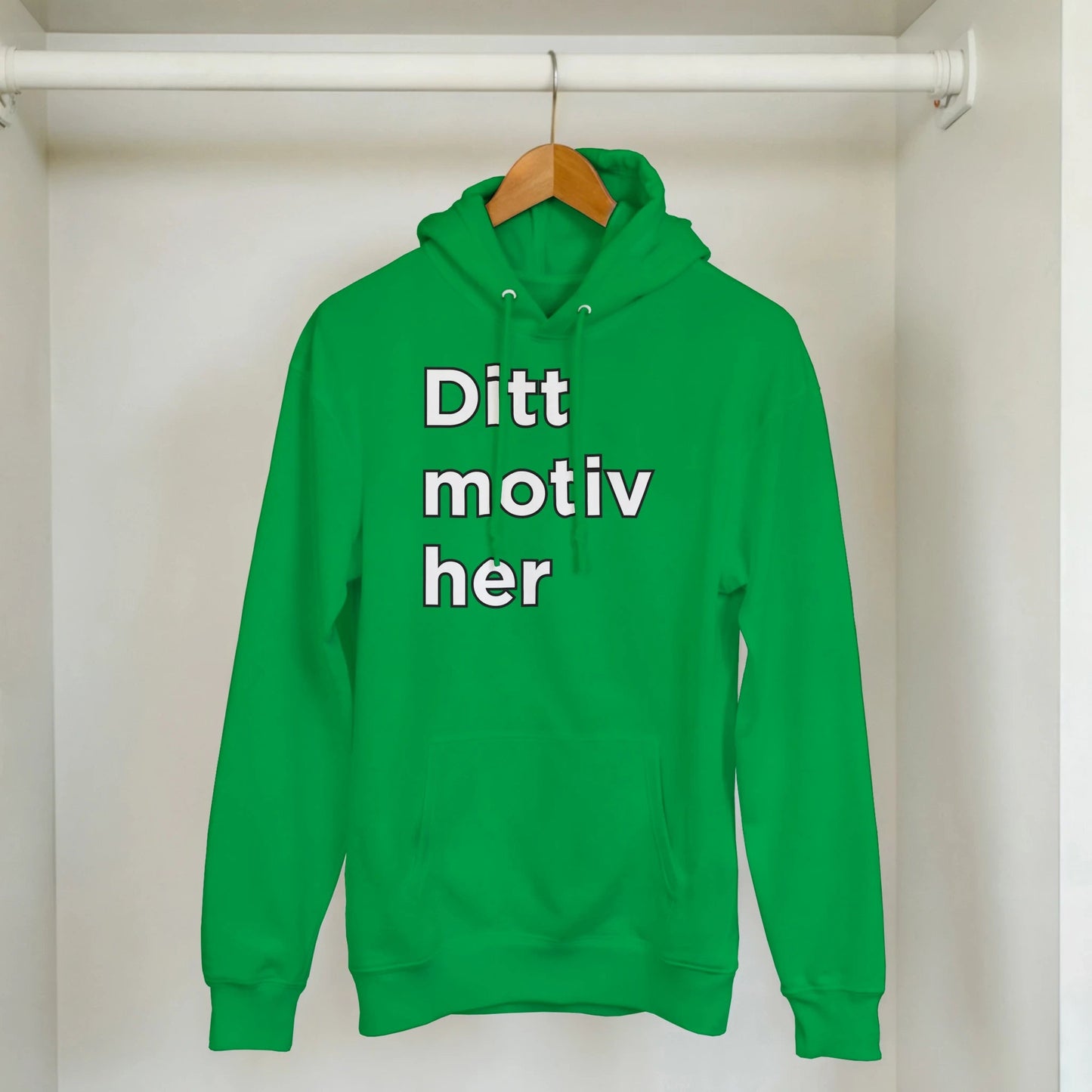 Design din egen hettegenser | Unisex hettegenser med klassisk passform - Print Material - Iskyns.no