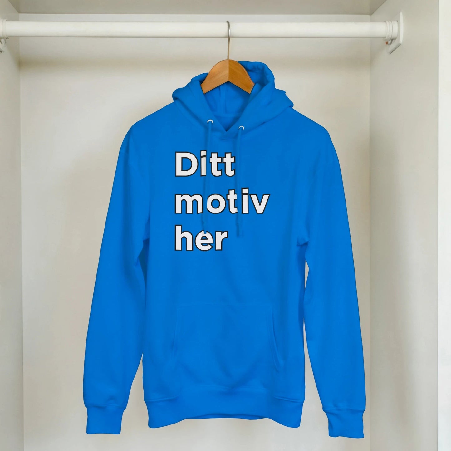 Design din egen hettegenser | Unisex hettegenser med klassisk passform - Print Material - Iskyns.no