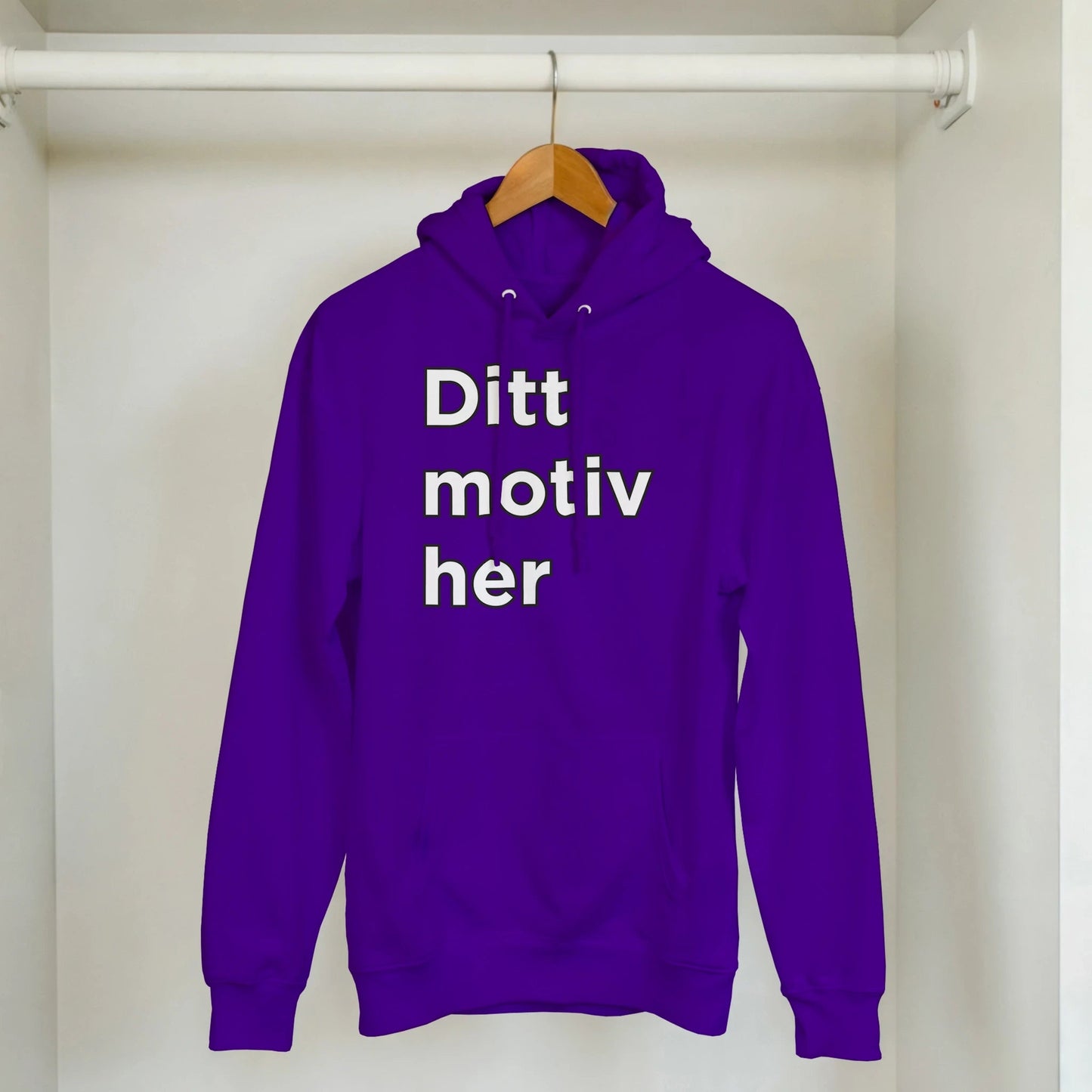 Design din egen hettegenser | Unisex hettegenser med klassisk passform - Print Material - Iskyns.no