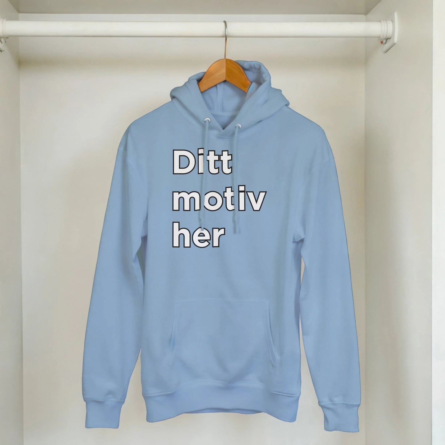 Design din egen hettegenser | Unisex hettegenser med klassisk passform - Print Material - Iskyns.no