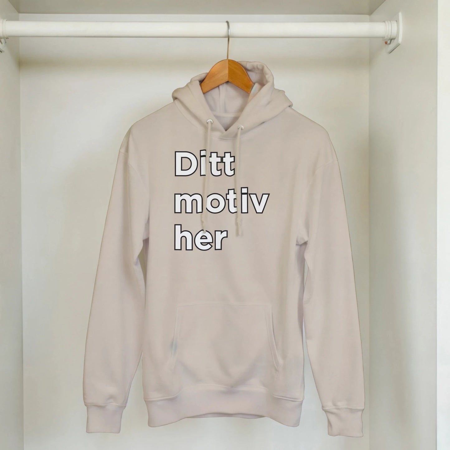 Design din egen hettegenser | Unisex hettegenser med klassisk passform - Print Material - Iskyns.no