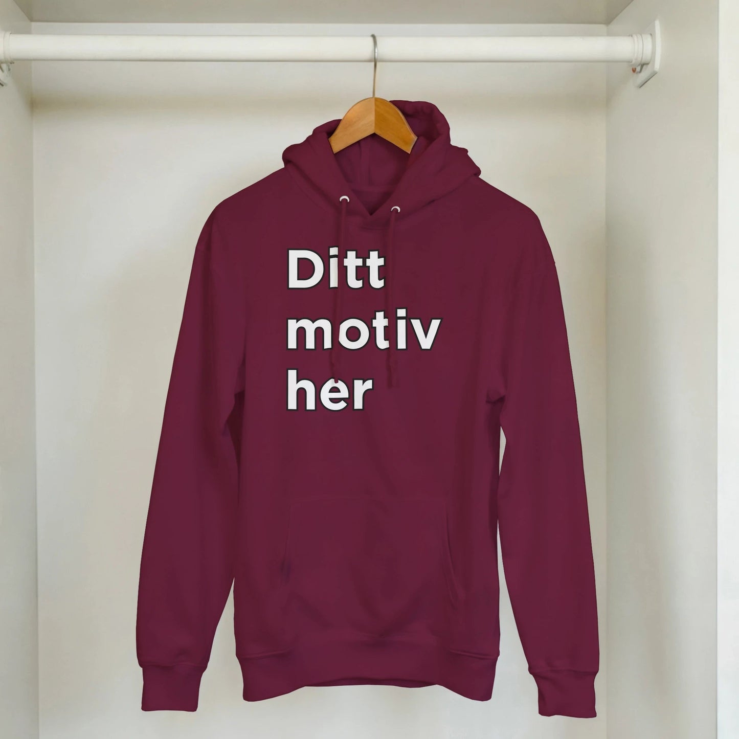 Design din egen hettegenser | Unisex hettegenser med klassisk passform - Print Material - Iskyns.no
