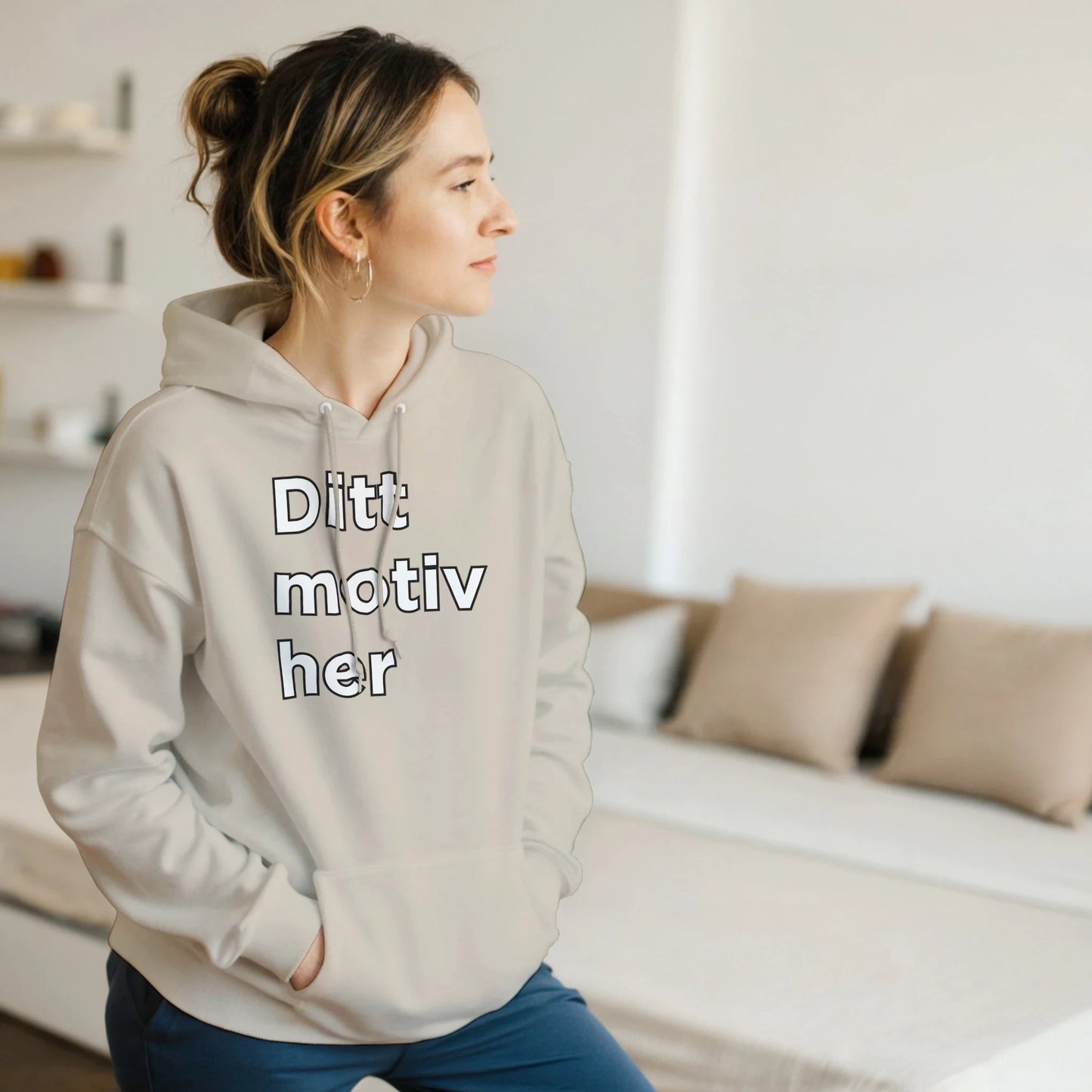 Design din egen hettegenser | Unisex hettegenser med klassisk passform - Print Material - Iskyns.no