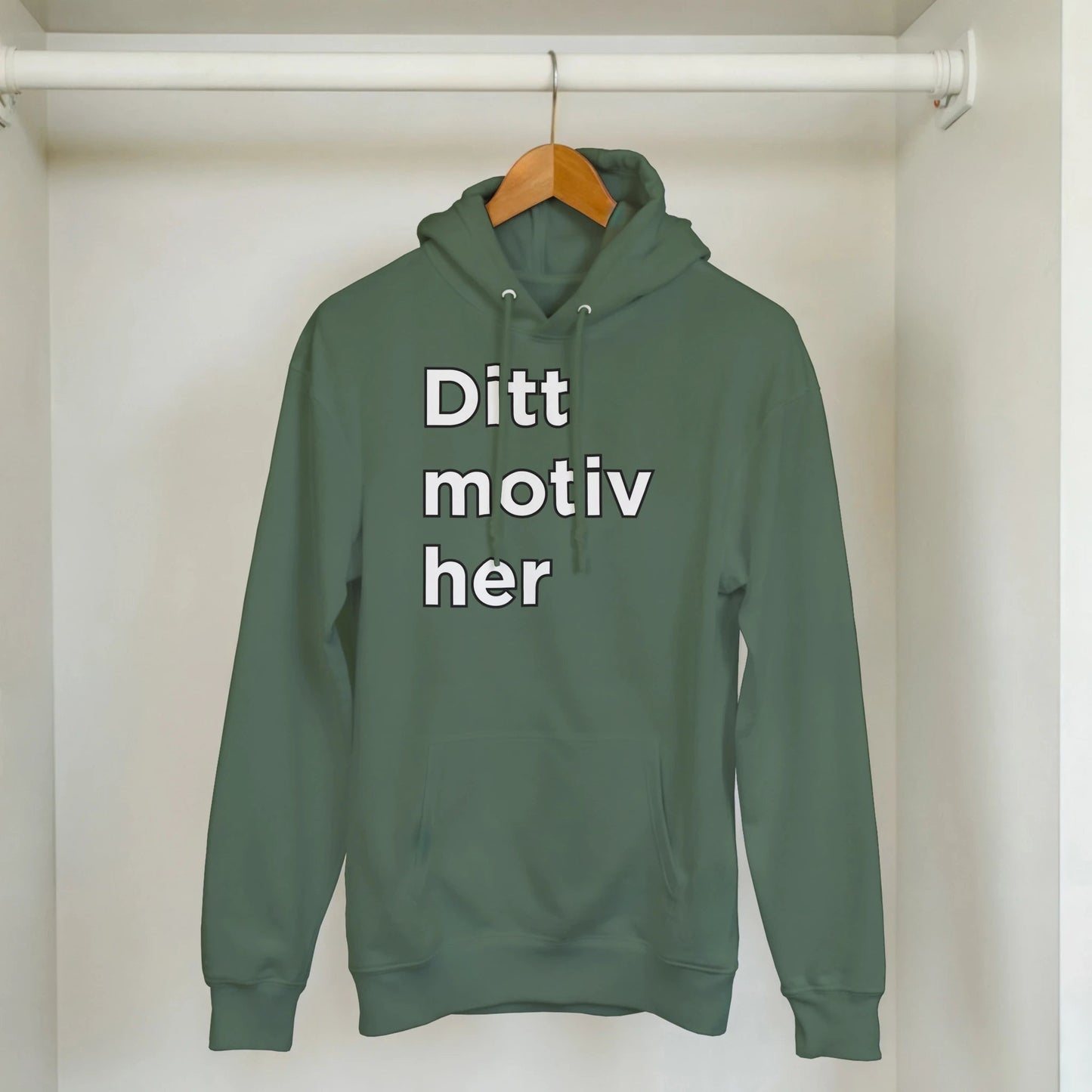 Design din egen hettegenser | Unisex hettegenser med klassisk passform - Print Material - Iskyns.no