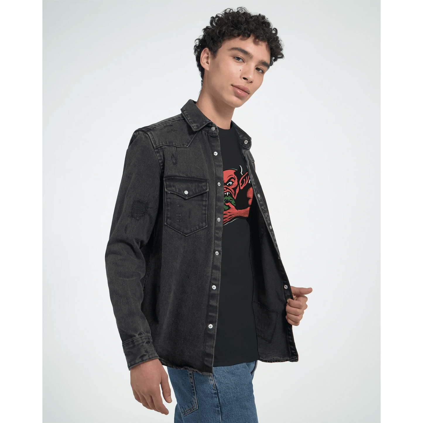 Djevel spiser jorden | Unisex t - skjorte med klassisk passform - Print Material - Iskyns.no