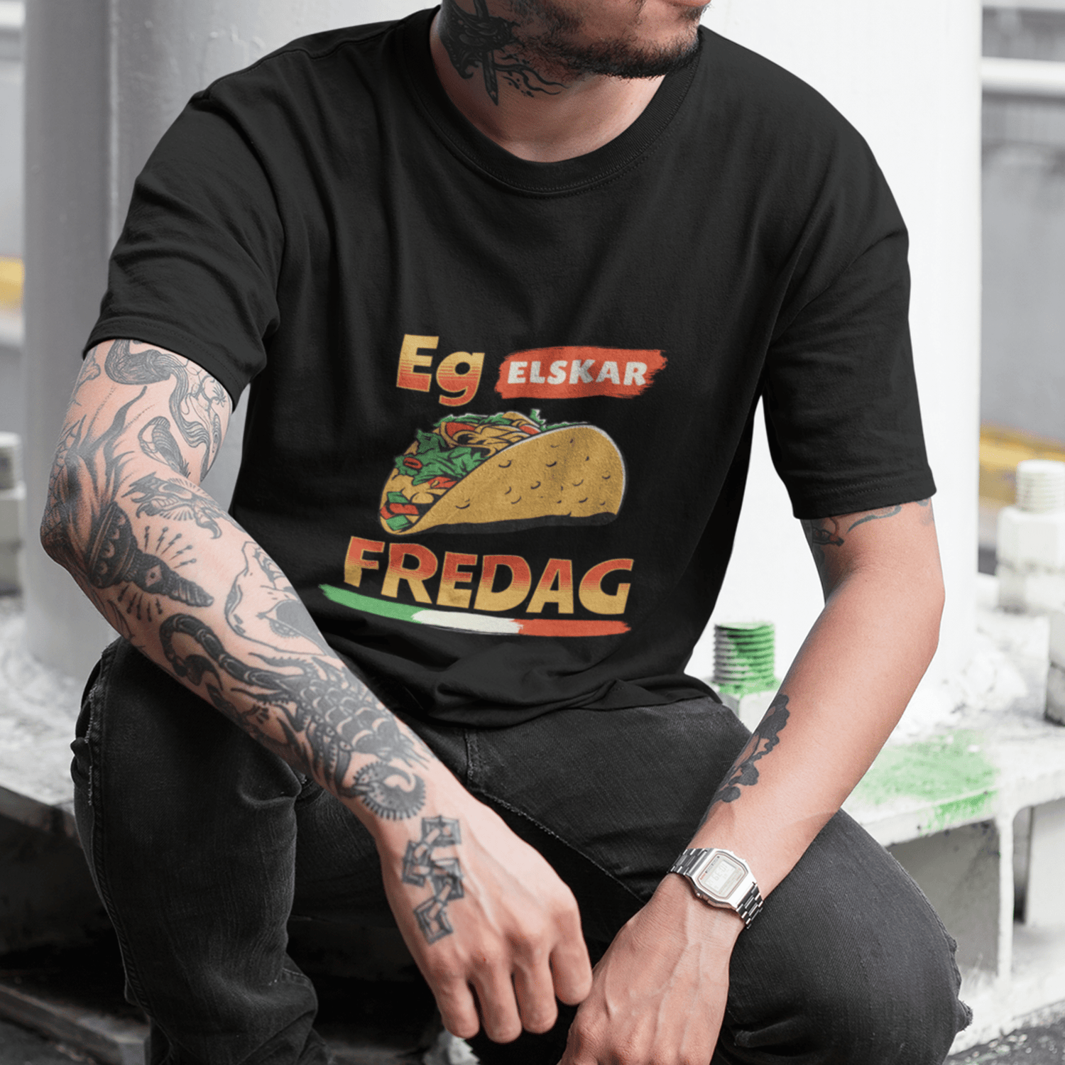 Eg elskar taco fredag - Print Material - Iskyns.no