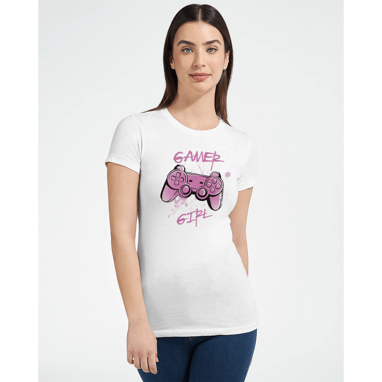 Gamer Girl | Premium dame t - skjorte med figurnær passform - Print Material - Iskyns.no