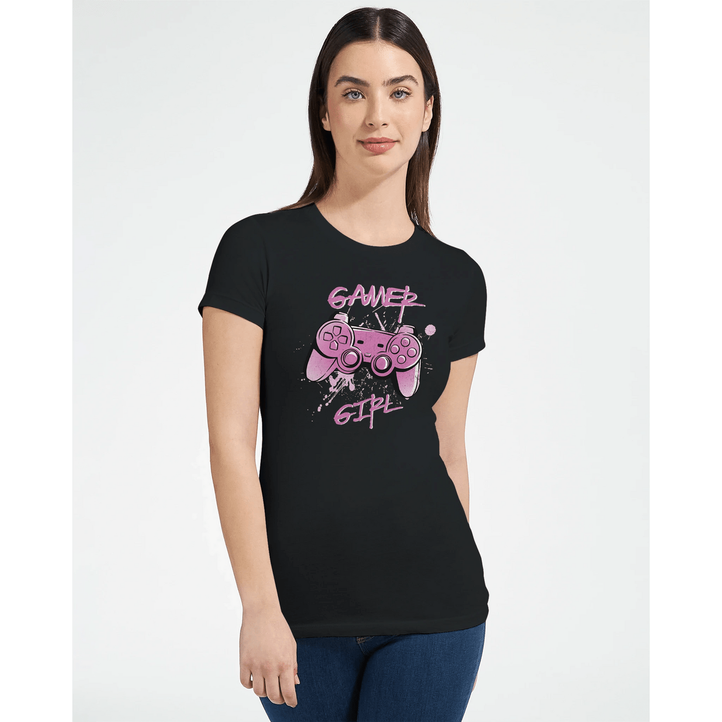 Gamer Girl | Premium dame t - skjorte med figurnær passform - Print Material - Iskyns.no