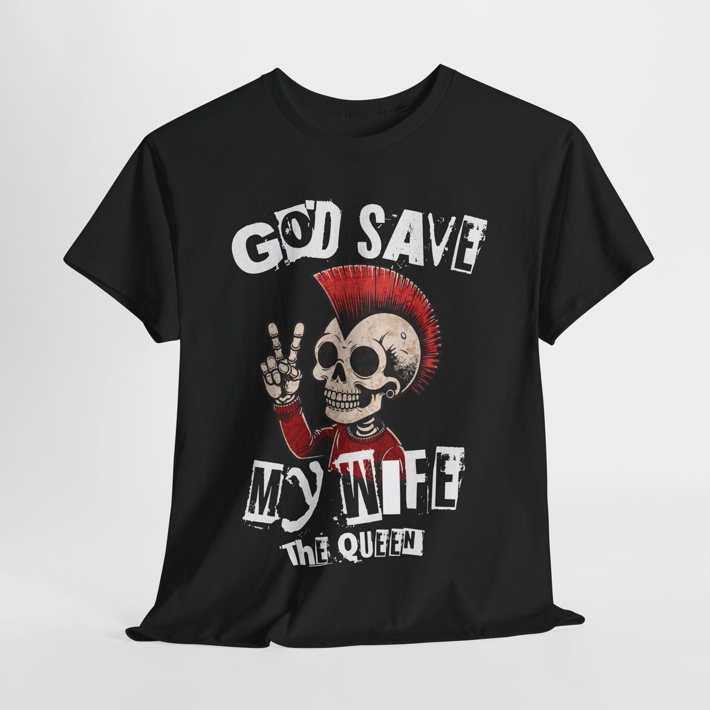 God Save My Wife The Queen | Morsom punk t - skjorte - T-Shirt - Iskyns.no