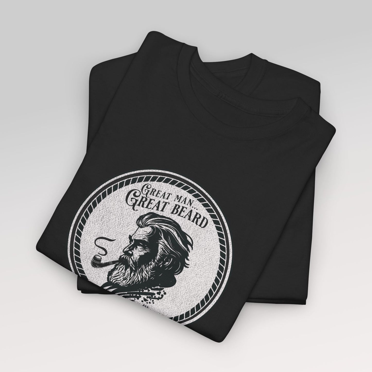 Great Man. Great Beard – Klassisk skjegg t - skjorte med stil - T-Shirt - Iskyns.no