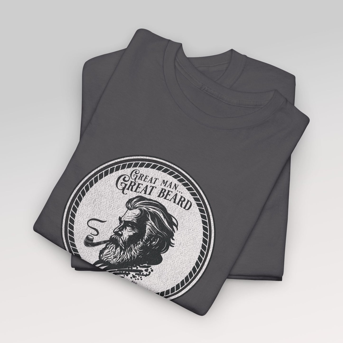 Great Man. Great Beard – Klassisk skjegg t - skjorte med stil - T-Shirt - Iskyns.no