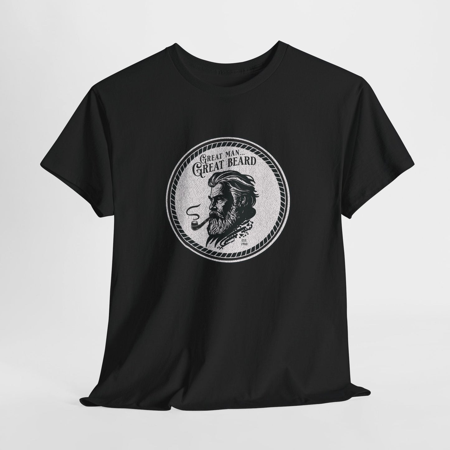Great Man. Great Beard – Klassisk skjegg t - skjorte med stil - T-Shirt - Iskyns.no