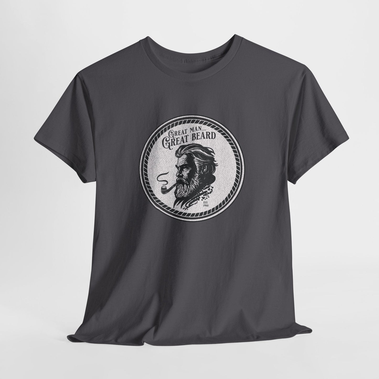Great Man. Great Beard – Klassisk skjegg t - skjorte med stil - T-Shirt - Iskyns.no