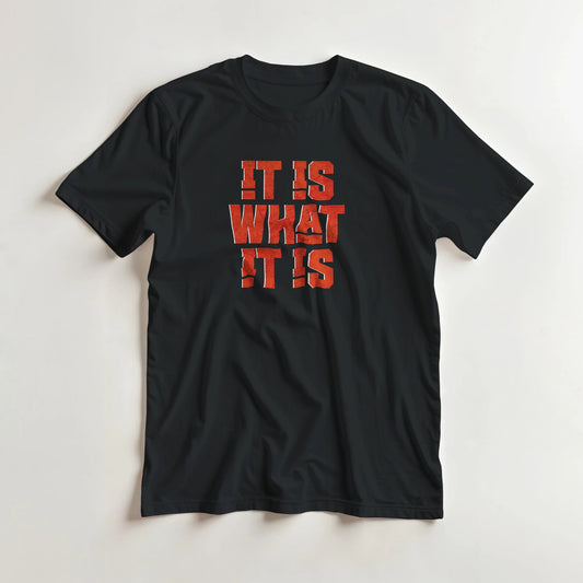 It is what it is | Unisex t - skjorte med klassisk passform - Print Material - Iskyns.no