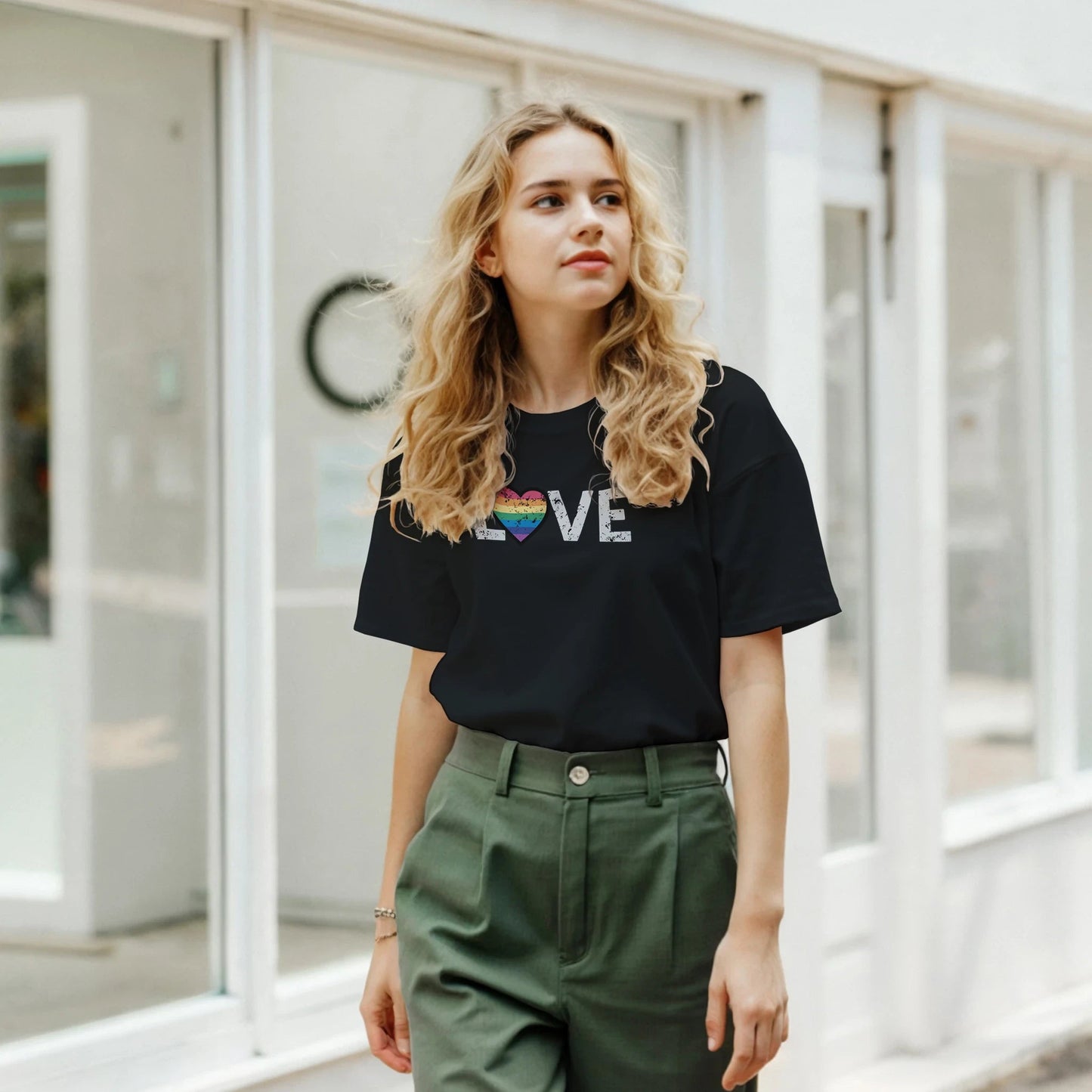 LOVE | Unisex t - skjorte med klassisk passform - Print Material - Iskyns.no