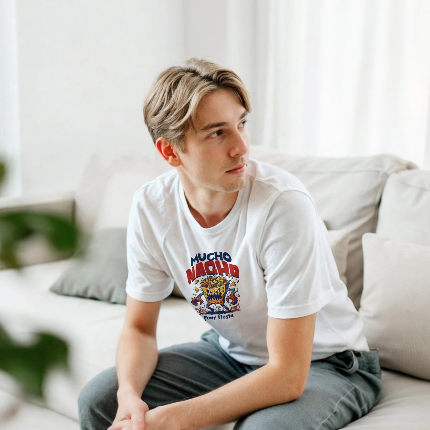Mucho Nacho | Unisex t - skjorte med klassisk passform - Print Material - Iskyns.no