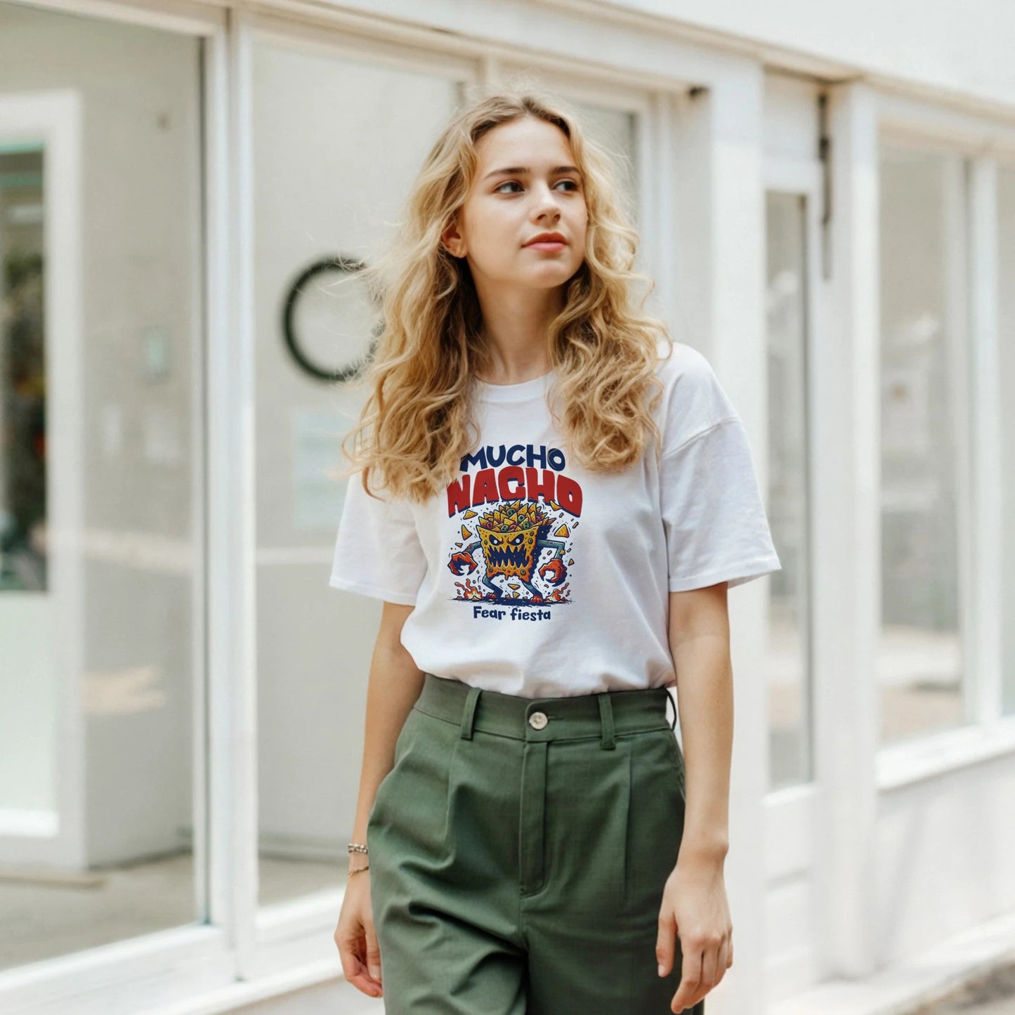 Mucho Nacho | Unisex t - skjorte med klassisk passform - Print Material - Iskyns.no