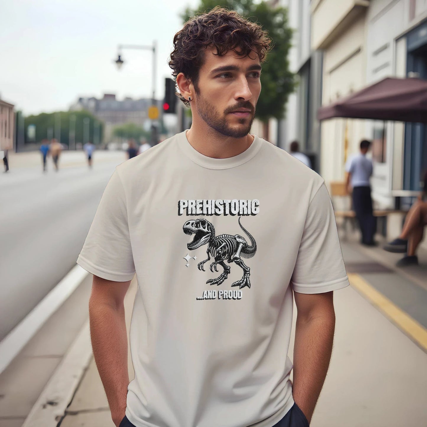 Prehistoric and Proud | Unisex t - skjorte med klassisk passform - Print Material - Iskyns.no