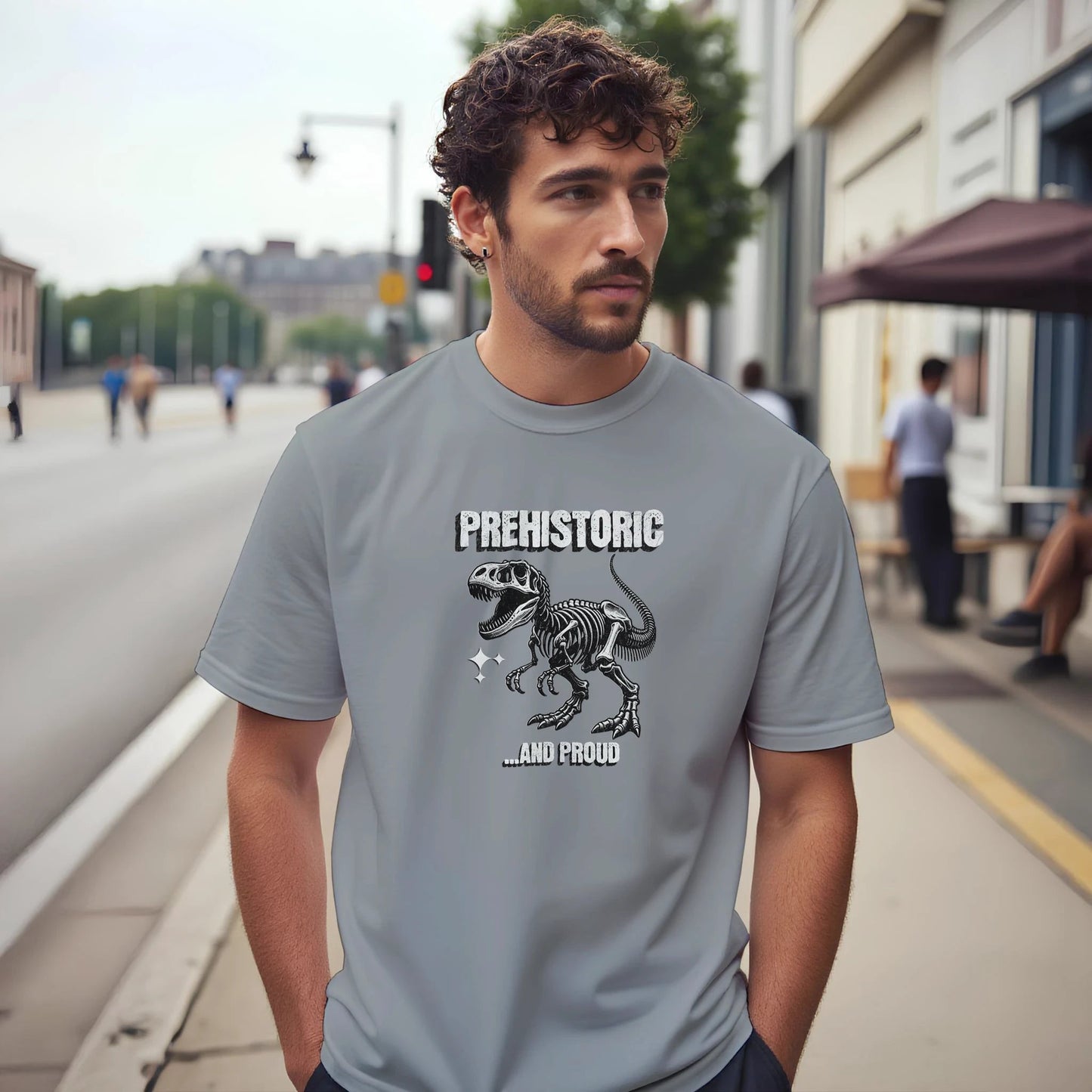 Prehistoric and Proud | Unisex t - skjorte med klassisk passform - Print Material - Iskyns.no