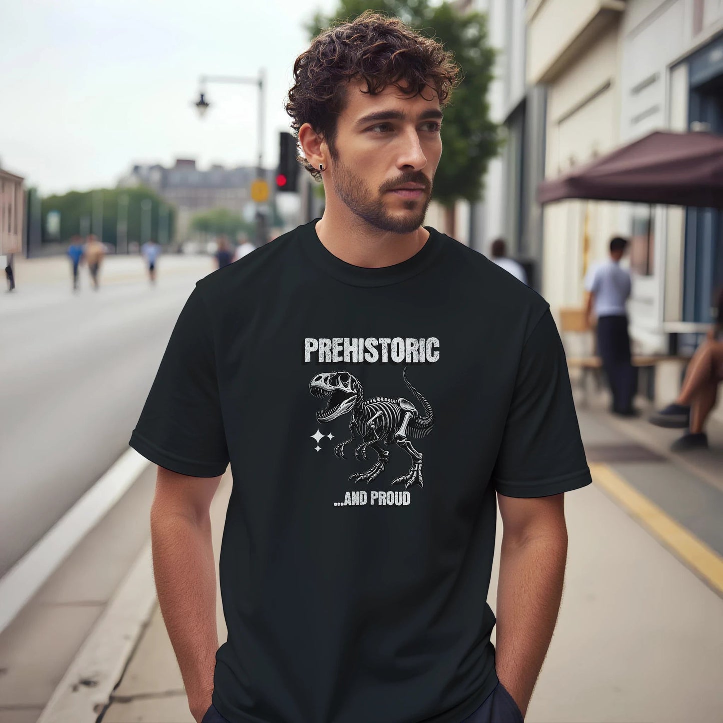 Prehistoric and Proud | Unisex t - skjorte med klassisk passform - Print Material - Iskyns.no