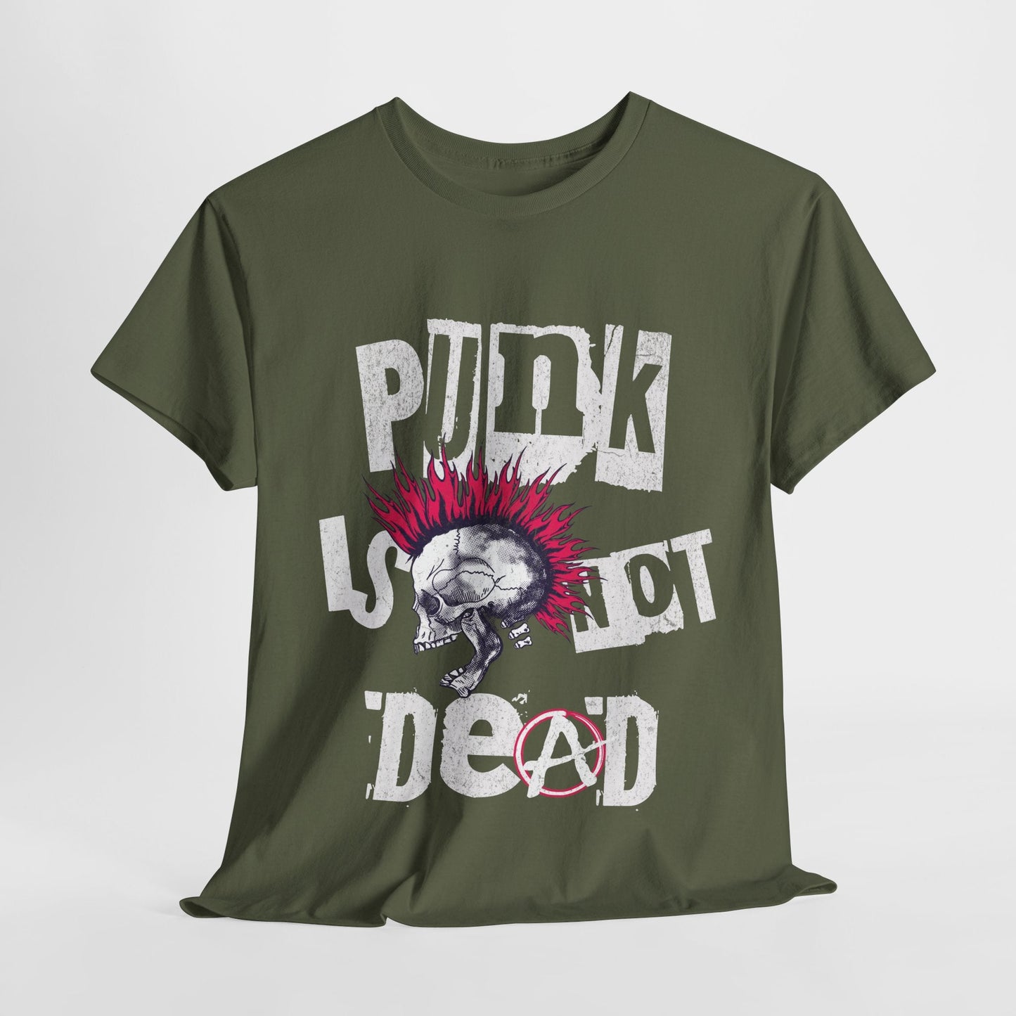 Punk Is Not Dead | Mohawk hodeskalle t - skjorte - T-Shirt - Iskyns.no