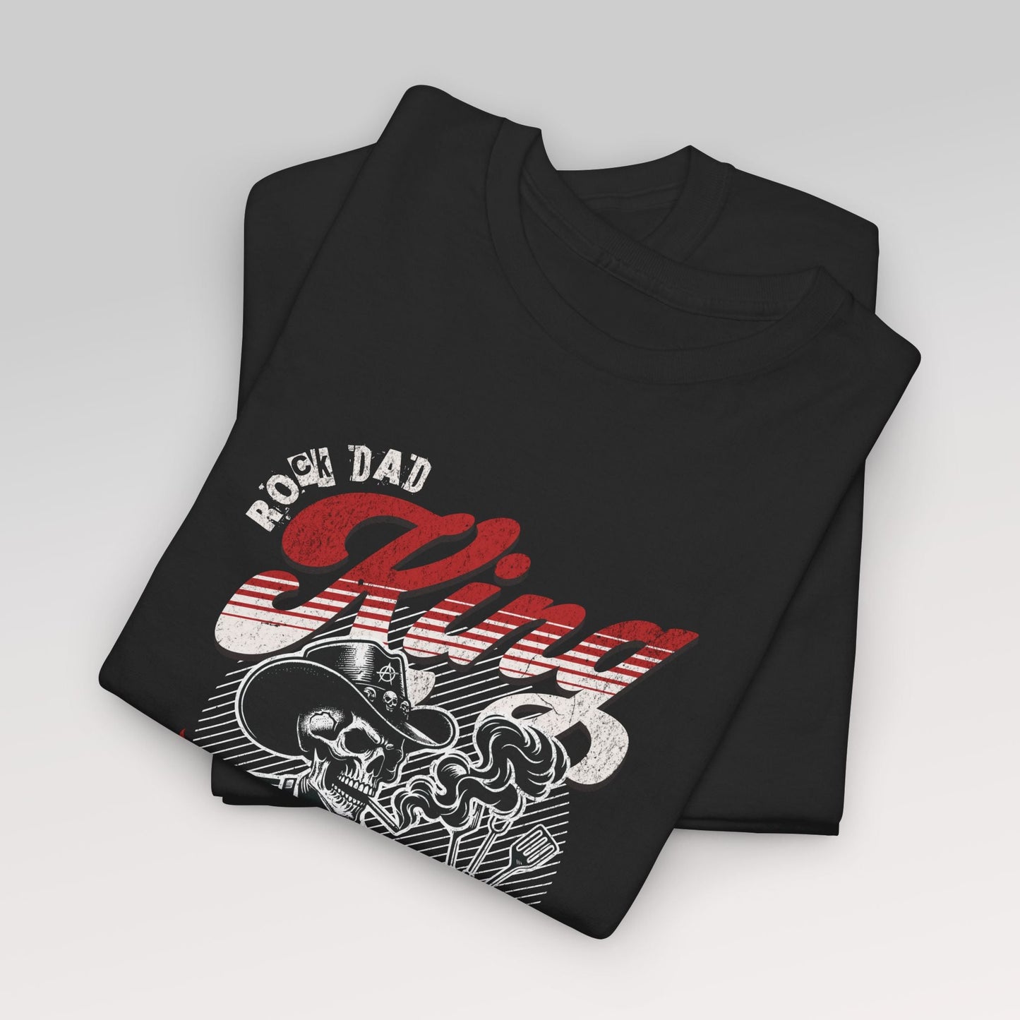 Rock dad king of the grill | Herre t - skjorte med klassisk passform - T-Shirt - Iskyns.no