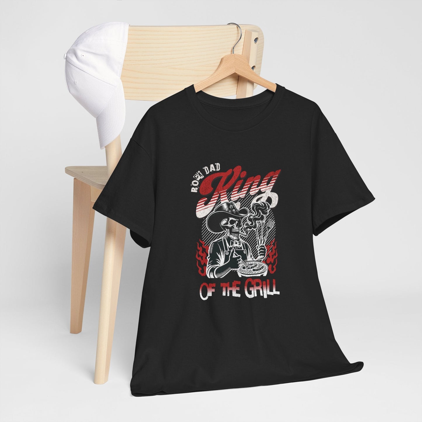 Rock dad king of the grill | Herre t - skjorte med klassisk passform - T-Shirt - Iskyns.no