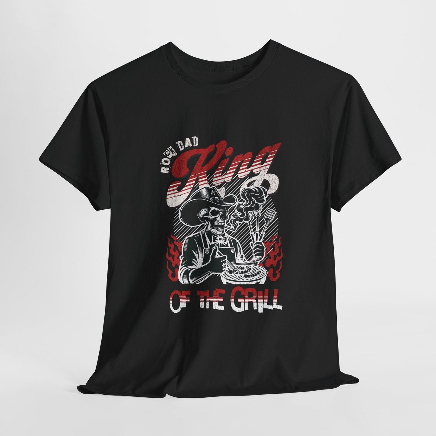 Rock dad king of the grill | Herre t - skjorte med klassisk passform - T-Shirt - Iskyns.no