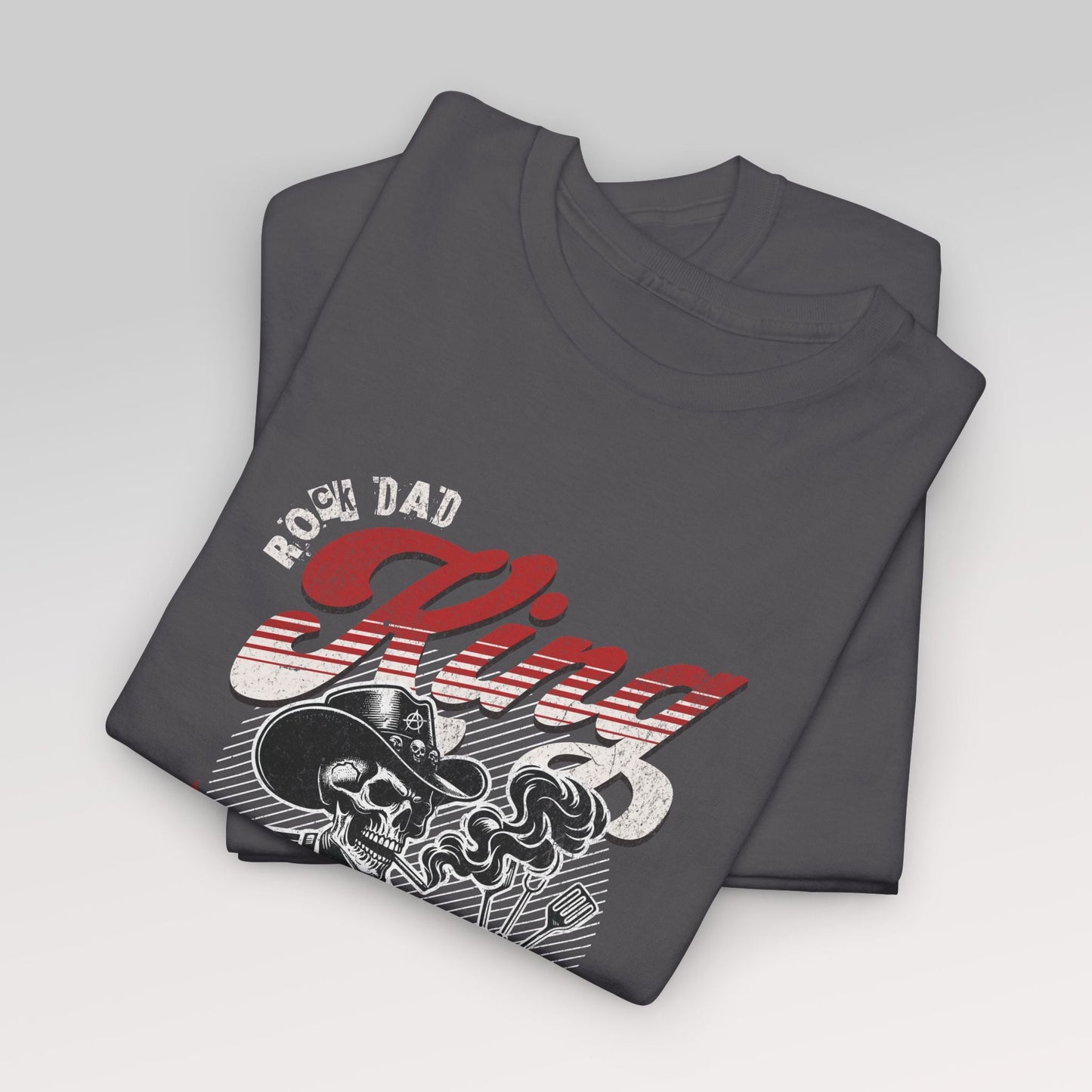 Rock dad king of the grill | Herre t - skjorte med klassisk passform - T-Shirt - Iskyns.no