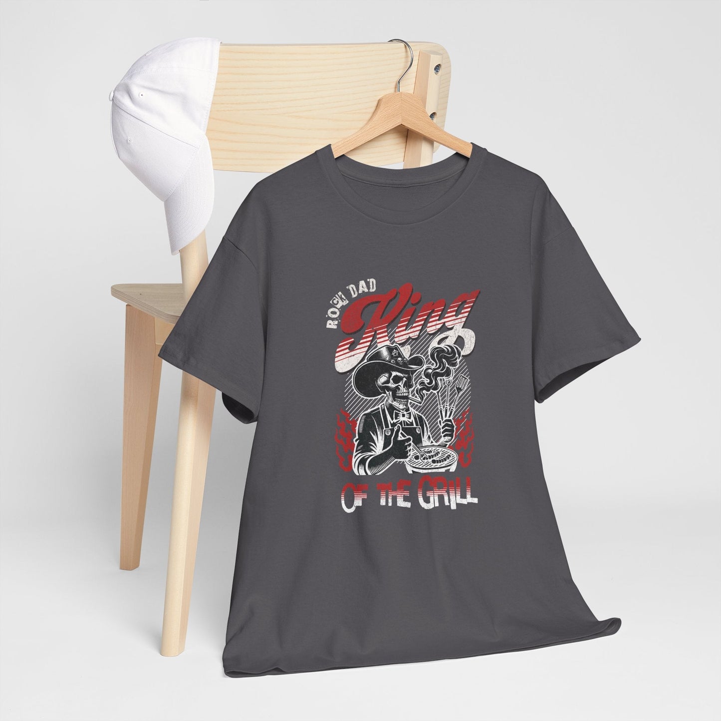 Rock dad king of the grill | Herre t - skjorte med klassisk passform - T-Shirt - Iskyns.no