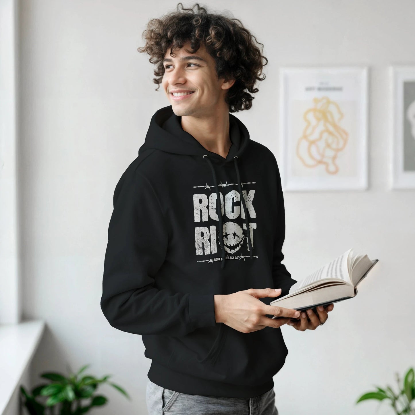 Rock Riot | Unisex hettegenser med klassisk passform - Print Material - Iskyns.no