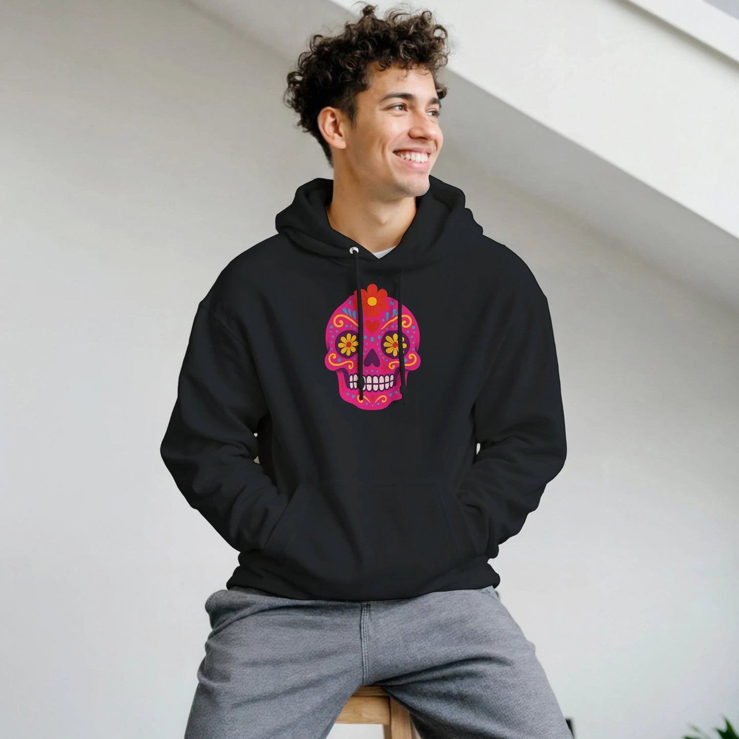 Sukkerskalle | Unisex hettegenser med klassisk passform - Print Material - Iskyns.no