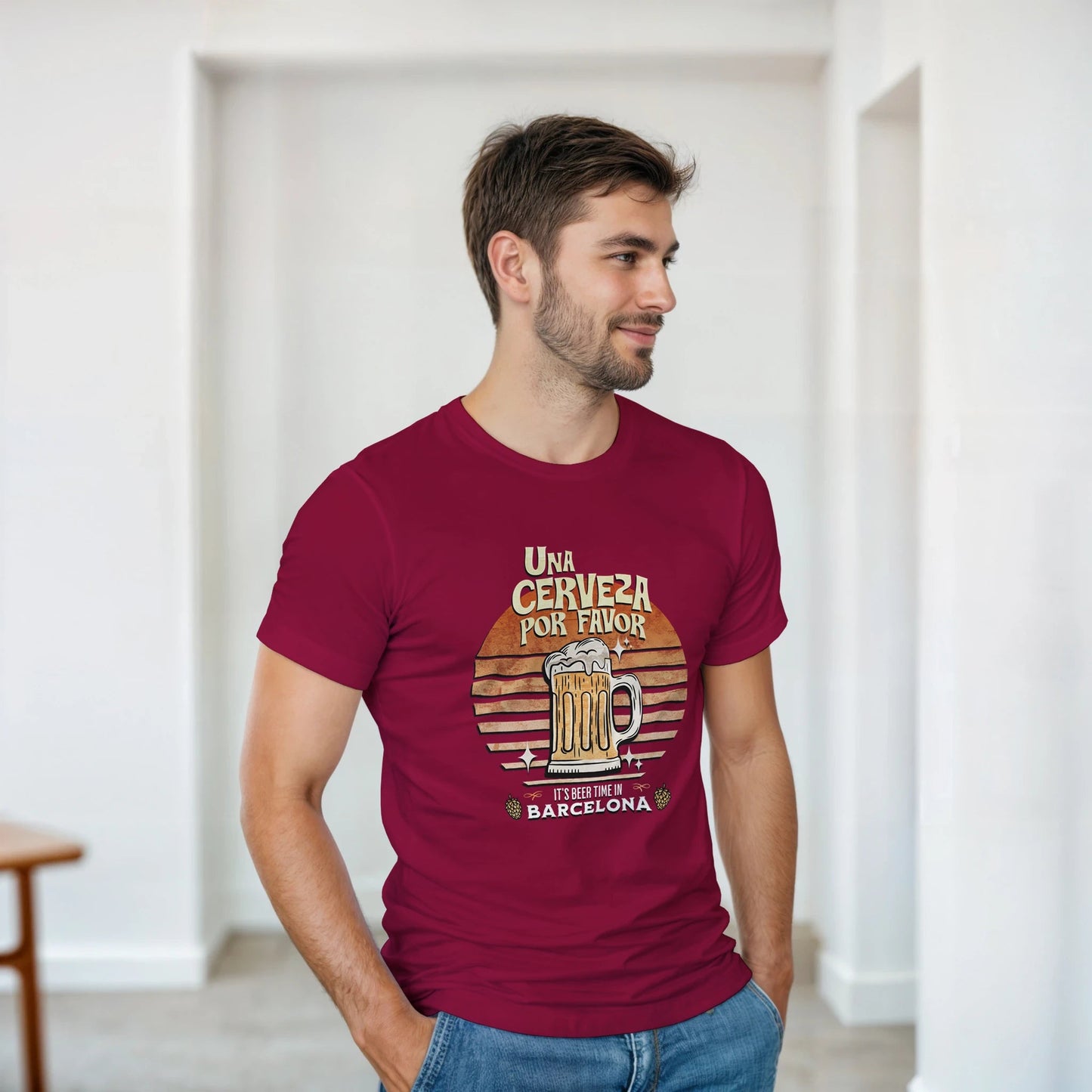 Una cerveza por favor | Herre t - skjorte med klassisk passform - Print Material - Iskyns.no