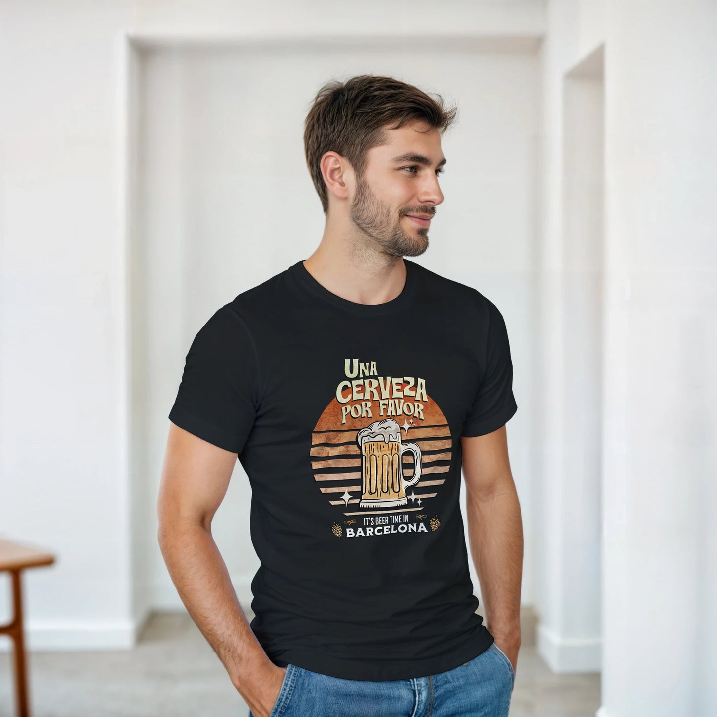 Una cerveza por favor | Herre t - skjorte med klassisk passform - Print Material - Iskyns.no