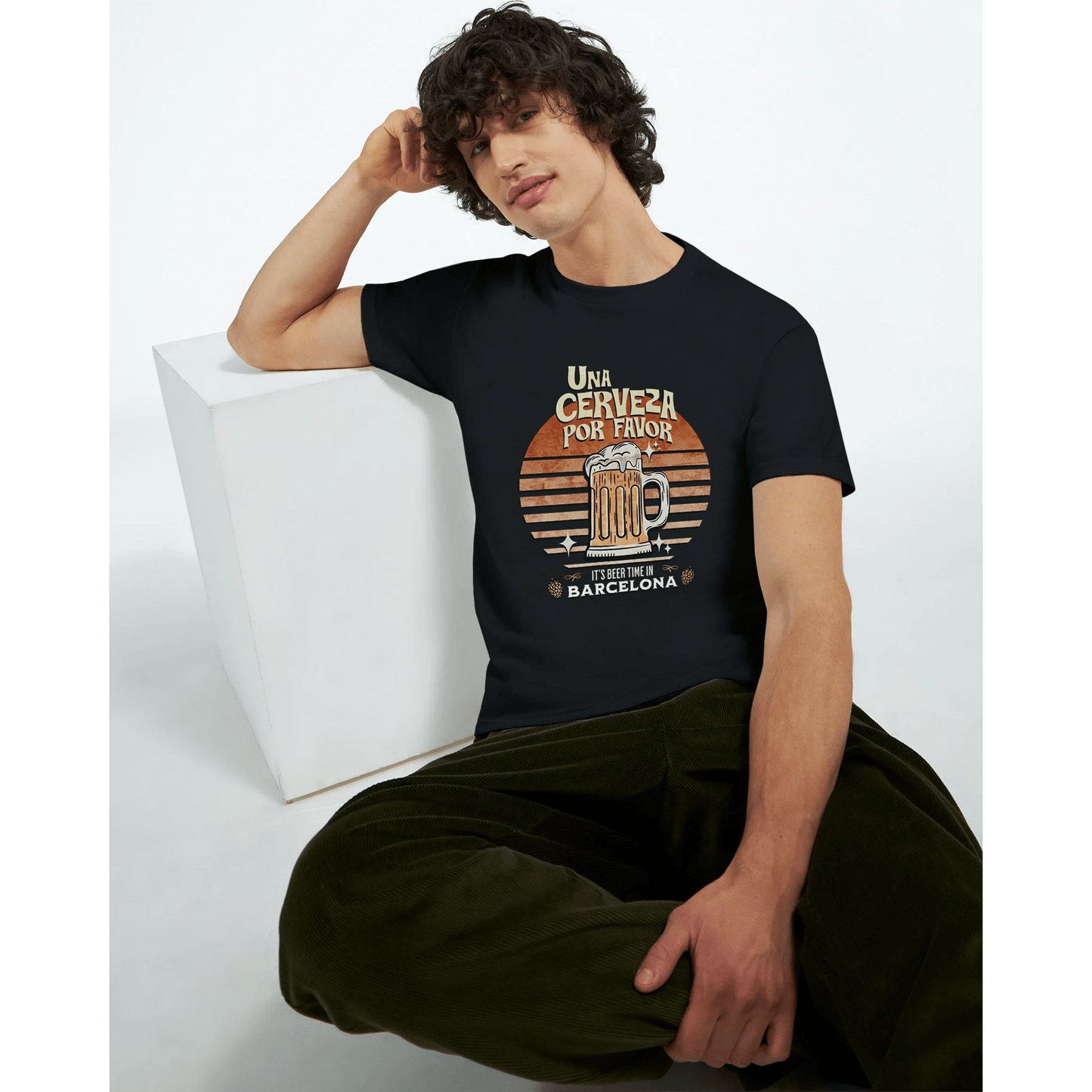 Una cerveza por favor | Herre t - skjorte med klassisk passform - Print Material - Iskyns.no