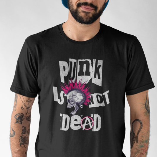 Punk Is Not Dead | Mohawk hodeskalle t-skjorte