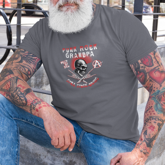 Punk Rock Grandpa | Stage-diving bestefar t-skjorte