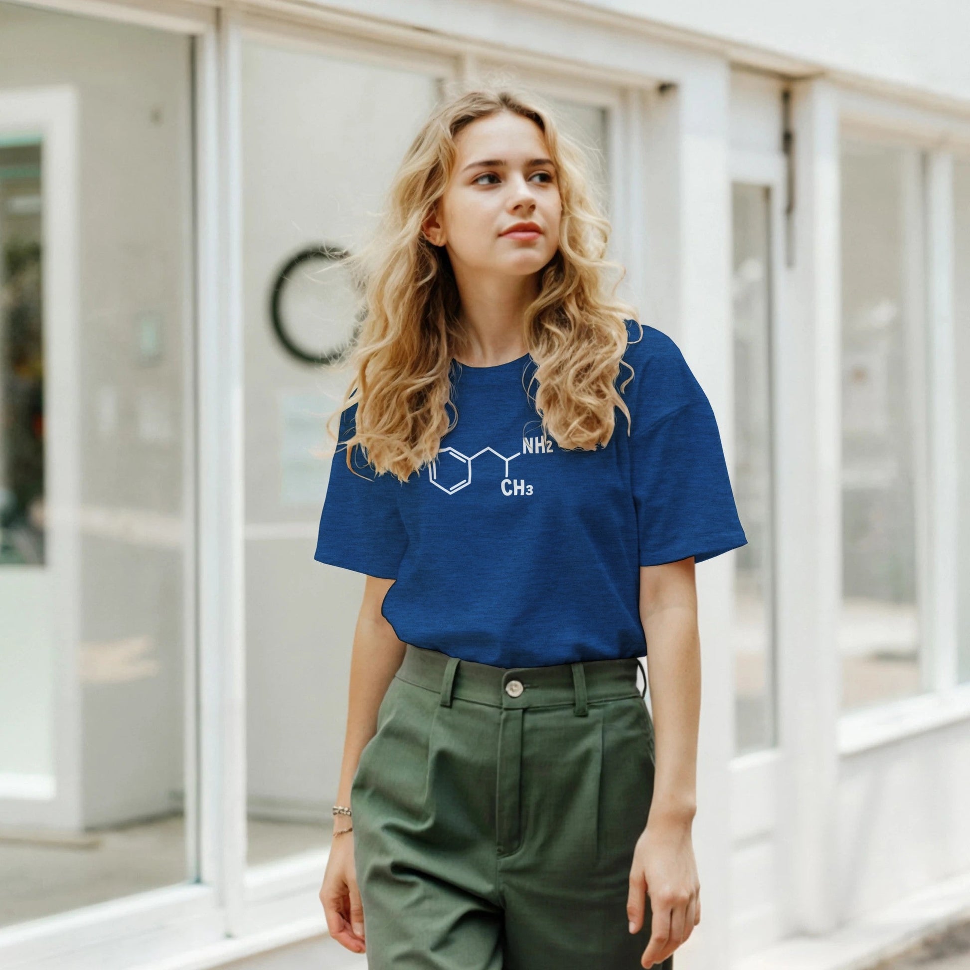 Amfetamin molekylet | Unisex t - skjorte med klassisk passform - Print Material - Iskyns.no