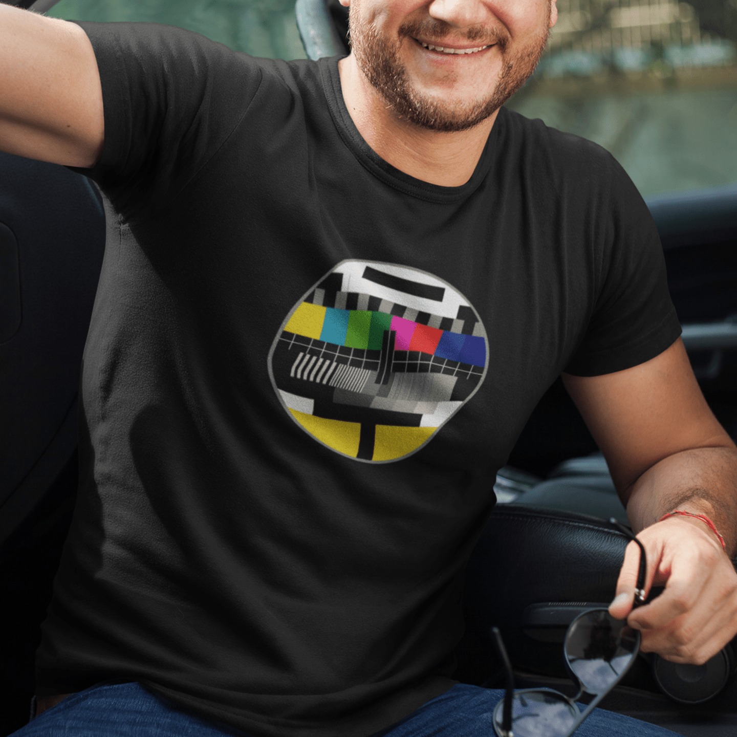 Analog Testbilde | Unisex t - skjorte med klassisk passform - Print Material - Iskyns.no