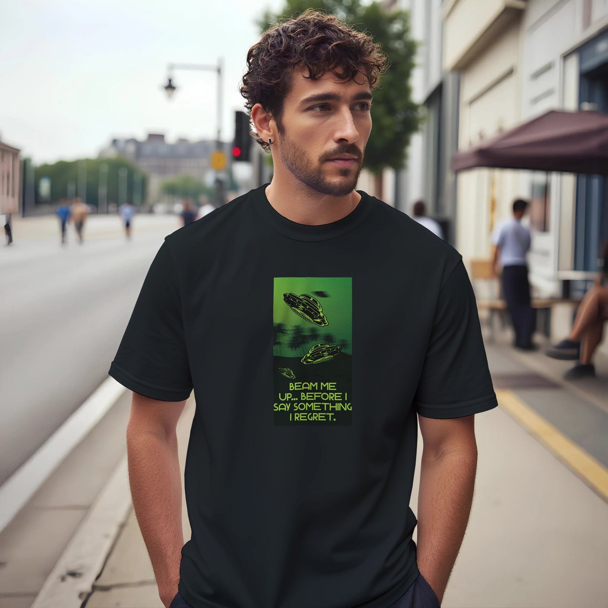 Beam Me Up | Unisex T - skjorte med klassisk passform - T-Shirt - Iskyns.no