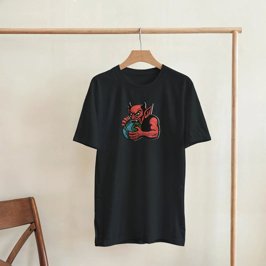 Djevel spiser jorden | Unisex t - skjorte med klassisk passform - Print Material - Iskyns.no