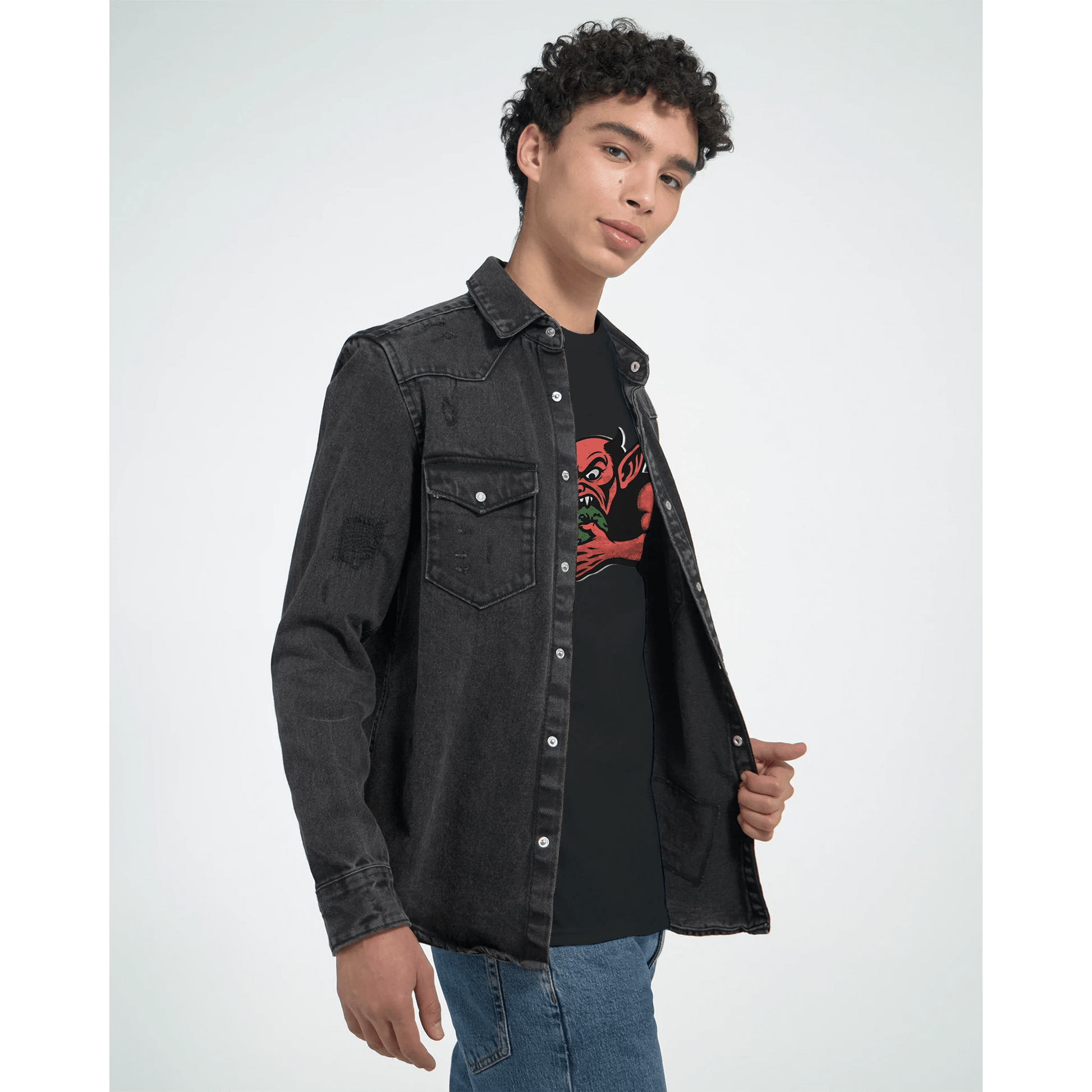 Djevel spiser jorden | Unisex t - skjorte med klassisk passform - Print Material - Iskyns.no