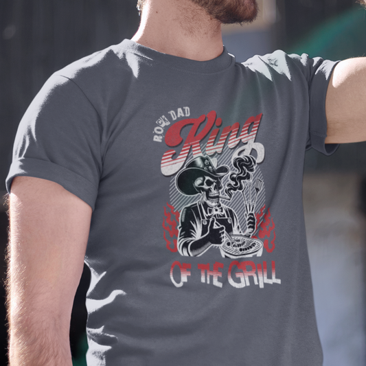 Rock dad king of the grill | Herre t-skjorte med klassisk passform