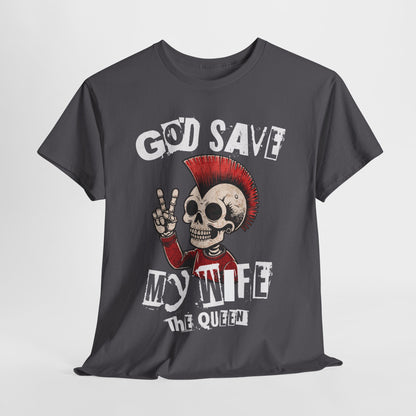 God Save My Wife The Queen | Morsom punk t - skjorte - T-Shirt - Iskyns.no