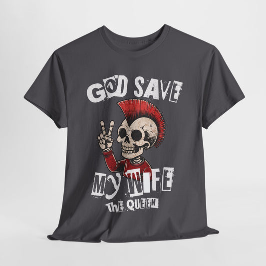 God Save My Wife The Queen | Morsom punk t - skjorte - T-Shirt - Iskyns.no